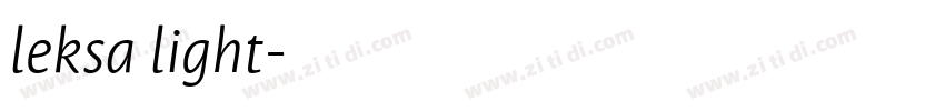 leksa light字体转换
